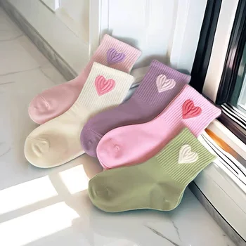 Mädchen-Socken bis zur Mitte der Wade, 1-14 Jahre, schnell trocknend, Polyester, hohe Elastizität