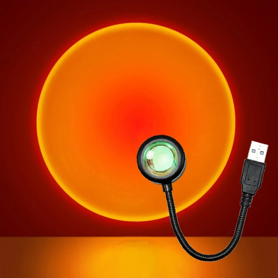 LED Sonnenuntergang Lampe Nachthimmel USB Projektor – Bild 3