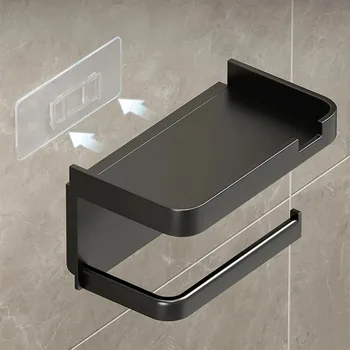 Toilettenpapierhalter, Kunststoff-Aufbewahrungsregal, Küchenhandtuchhalter, Wandhalterung für das Badezimmer