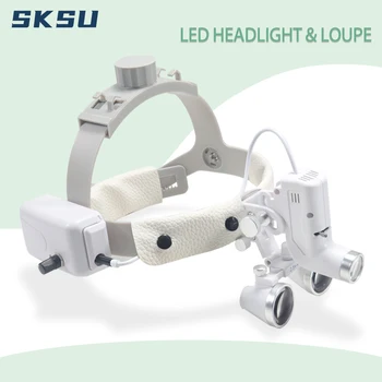 LED Dental LED Licht Lampe Fernglas Lupen Helligkeit Spot Einstellbare Dental Labor 5W Scheinwerfer