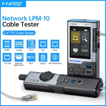FNIRSI LPM-10A Netzwerkkabeltester, Multifunktions-Leitungssucher mit blinkendem RJ45-RJ11-Port