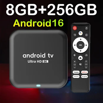 Smart TV Box 2026 Android 16 Q18 RK3518 Dual Wifi 5G Wifi6 Google Assistant 8K Video BT6.0 Netflix 8 GB 128 GB