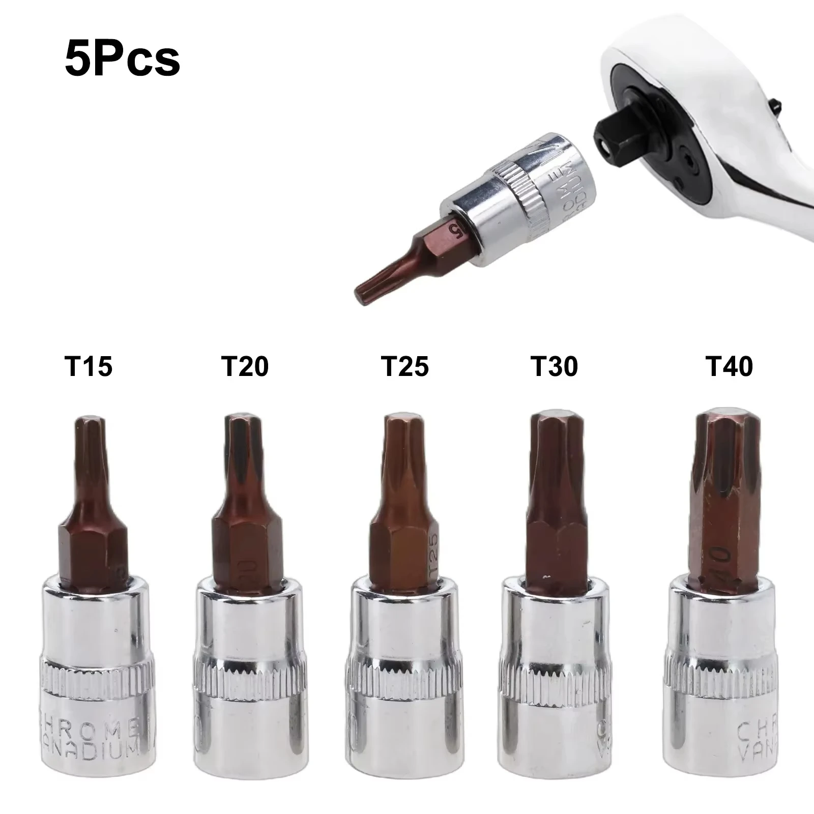5 Stück Torx-Schraubendreher-Bits 1/4 Zoll Antrieb – Bild 5