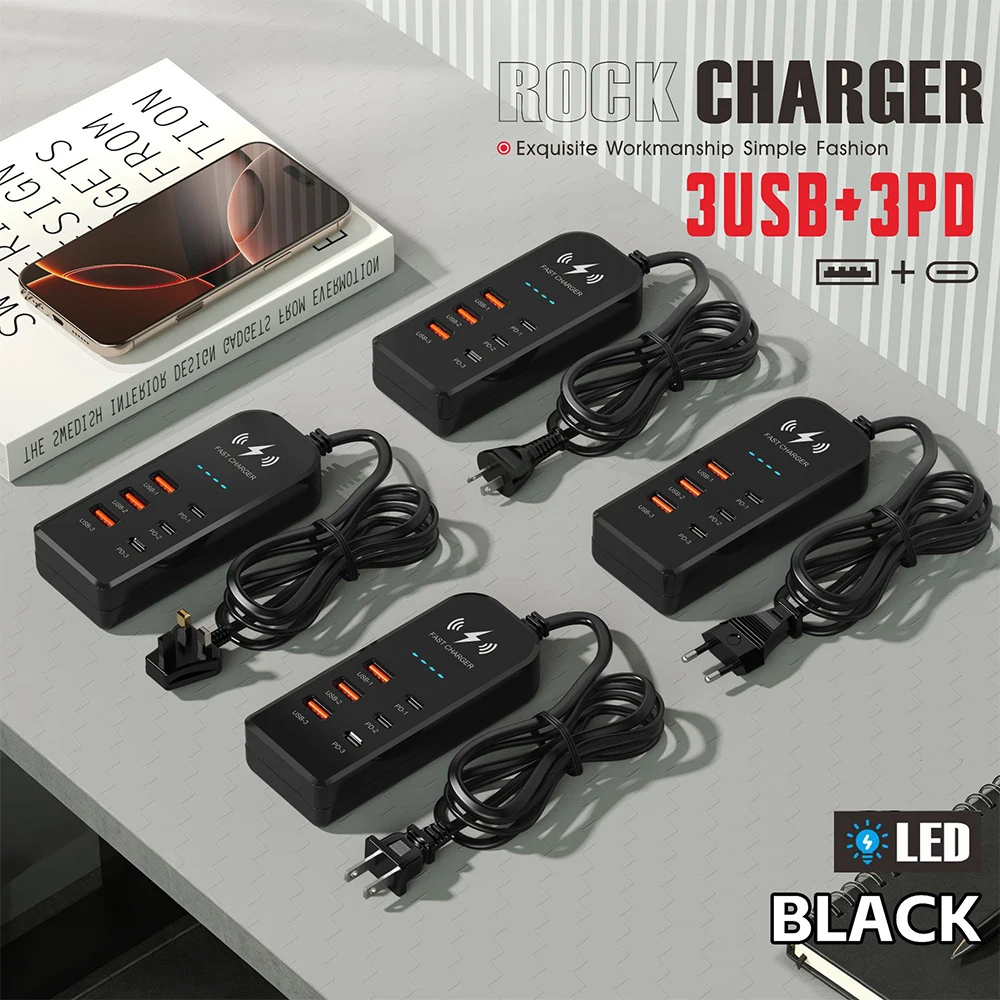 USB-Ladegerät 6 in 1, PD USB-C, Mehrfach-Adapter – Bild 5