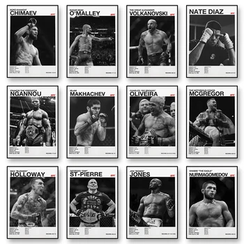 Boxen Fighting Star Leinwand Wand Kunstdruck Poster MMA dekorative Malerei Home Decor Boxen Liebhaber Geschenk