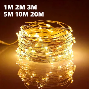 USB LED Lichterketten Kupferdraht Schnur 20m 200led Urlaub Outdoor Lampe Girlande für Weihnachts baum