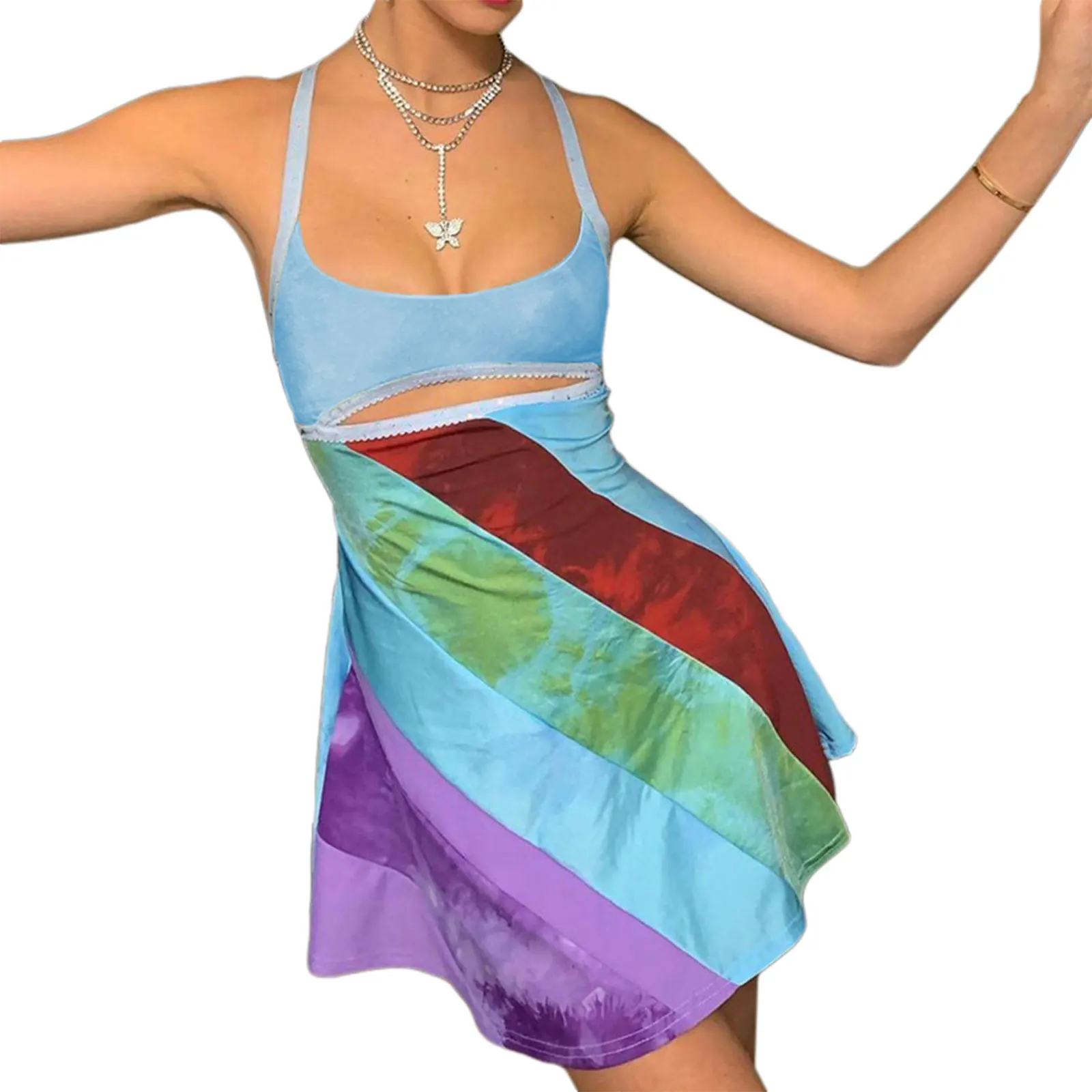 2024 Neues Damen-Kleid, lässig, süß, mit Hosenträgern – Bild 5