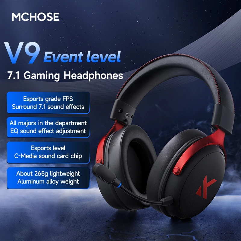 MCHOSE V9 Pro Headset mit Mikrofon Drei Modi Bluetooth – Bild 3