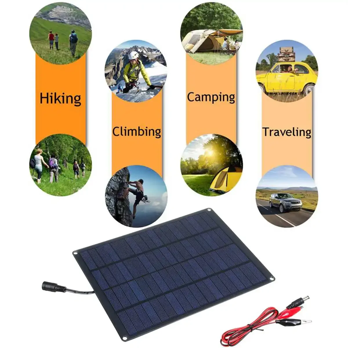 20W 18V Solarpanel mit Batterieclip + 10/20/30/50A – Bild 5