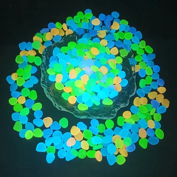 100PCLeuchtstein Garten Aquarium Landschaft im Dunkeln leuchtende Steindekoration künstliche fluoreszierende