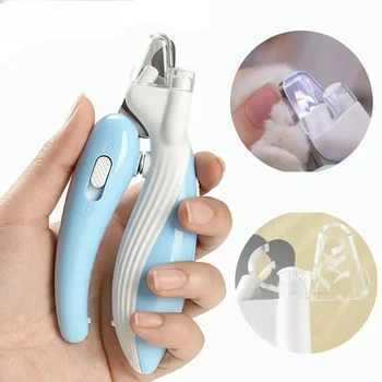 Professioneller Nagelknipser für Haustiere mit LED-Licht, Fellschere für Haustiere, für Hunde, Katzen, kleine
