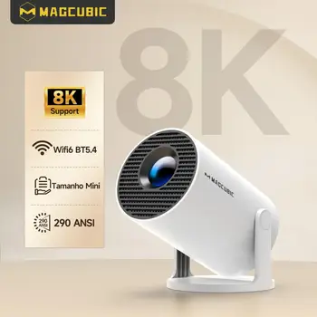 Magcubic HY300 Pro 8K HD Projektor Android14 Dual Wifi6 290ANSI Allwinner H726 BT5.0 1280*720 Heimkino Outdoor