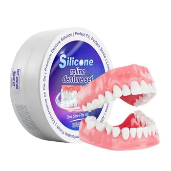 Silikon Prothese Set Fit Temporäre Kieferorthopädische Zähne Zahnersatz Gefälschte Zahn Mundhygiene Pflege