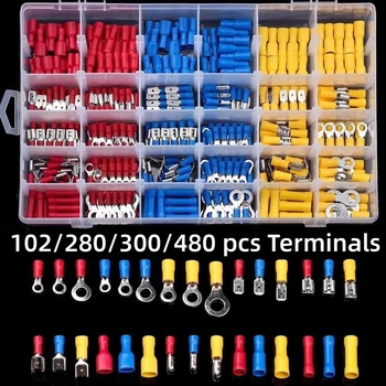 Draht Stecker Kit Männlich Weiblich Isolierte Terminals Kalt Crimp Terminals Verschiedene Crimp Terminals