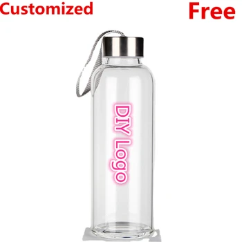 DIY Sport Wasser Flaschen Tragbare 550ML Personalisierte Outdoor Sicherheit Kunststoff Trinken Saft Tasse
