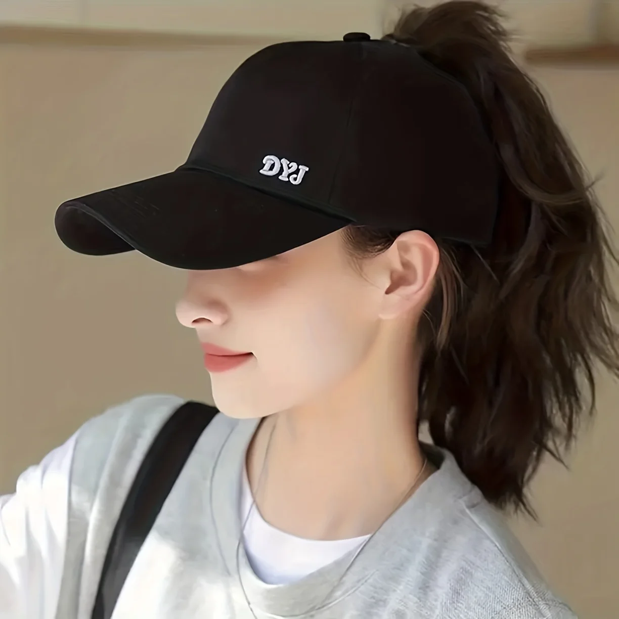 Damen-Baseballkappe im Casual-Stil mit Pferdeschwanz-Öffnung – Bild 5