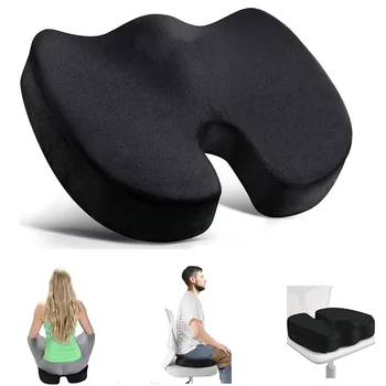 Reise-Sitzkissen, Memory-Schaum, U-förmiges Kissen für Stuhl, Kissen, Auto, Büro, Hüftstütze, Massage