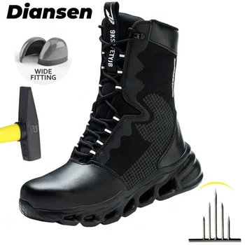 Männer Arbeitssicherheitsschuhe High Top Stahlkappe Arbeitsschuhe Neue Anti-Pannen-Sicherheitsschuhe Frau
