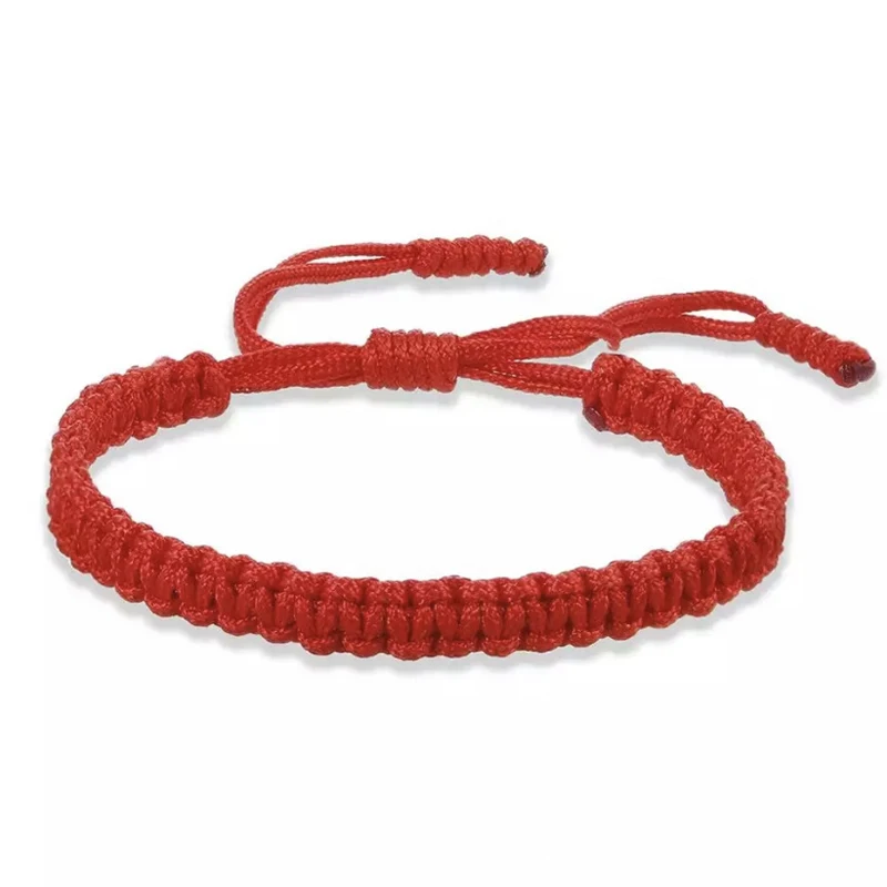 Handgefertigte geflochtene Schnur-Armbänder, rot, schwarz – Bild 5