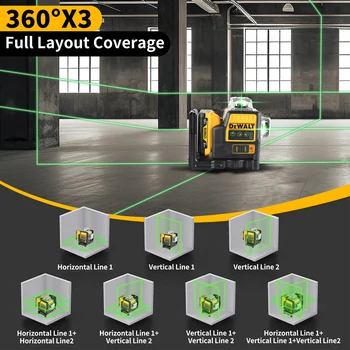 DeWalt Laser Level DW089LG Laser 360-Laser-Messgerät Konstruktionslaser Grad professioneller Laser