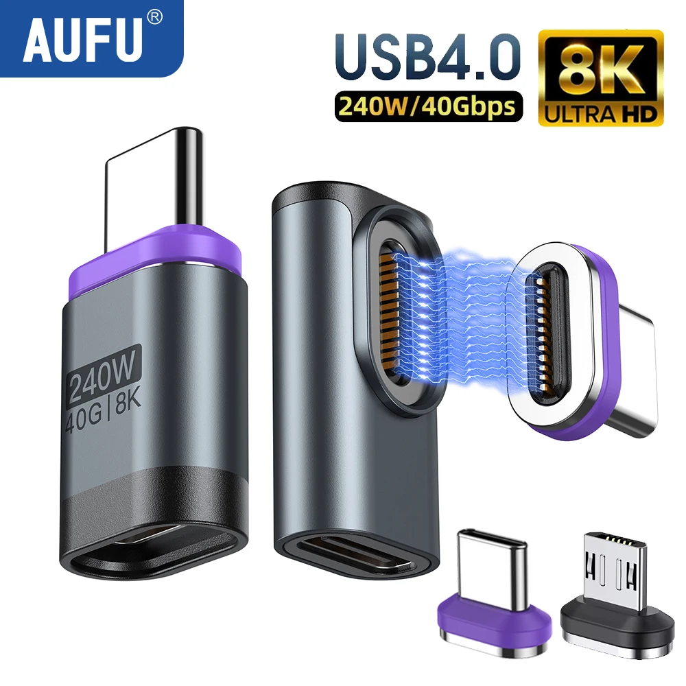 AUFU USB4.0 Magnetischer Typ-C-Adapter 240 W 40 Gbit/s