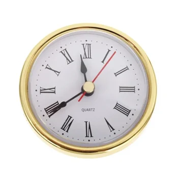 Klassische Uhr Handwerk Quarz Bewegung 2-1/2 "(65mm) Runde Uhren Kopf Einsatz Römische Zahl Mayitr