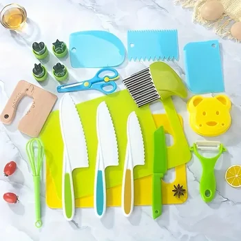 Kinder Kochen Cutter Set Kinder Messer Kleinkind Cutter Kunststoff Kuchen Obst Messer Kinder DIY Schäler