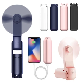 Tragbarer Mini-Handl üfter kleiner Taschen lüfter USB wiederauf ladbarer Batterie lüfter Faltbarer Kühl handl