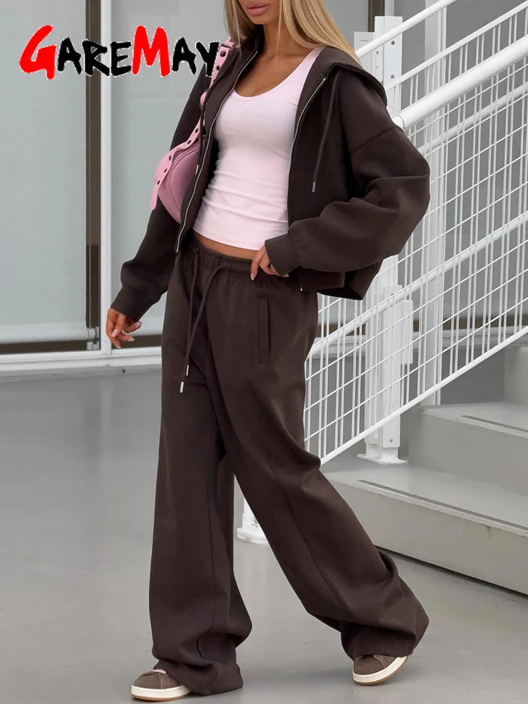 Herbst-Damen-Trainingsanzug mit Reißverschluss und Hose – Bild 4