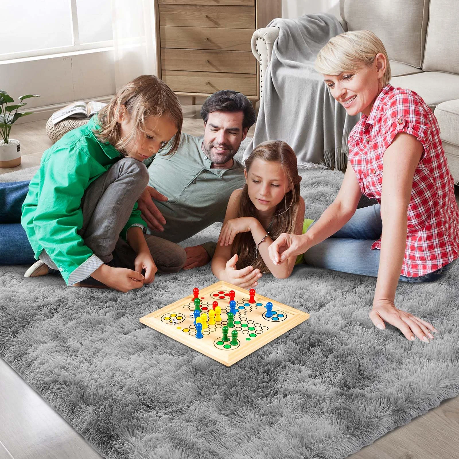 VIKAMA Ultra-Weicher Flauschiger Teppich, Schlafzimmer & – Bild 4
