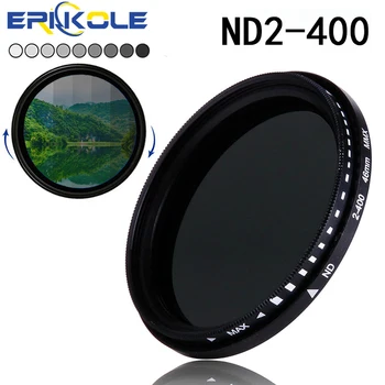 Variabler ND-Filter für Kamera, einstellbarer Neutraldichte-Objektivfilter (ND2-ND400) - 37, 40,5, 43, 46, 49