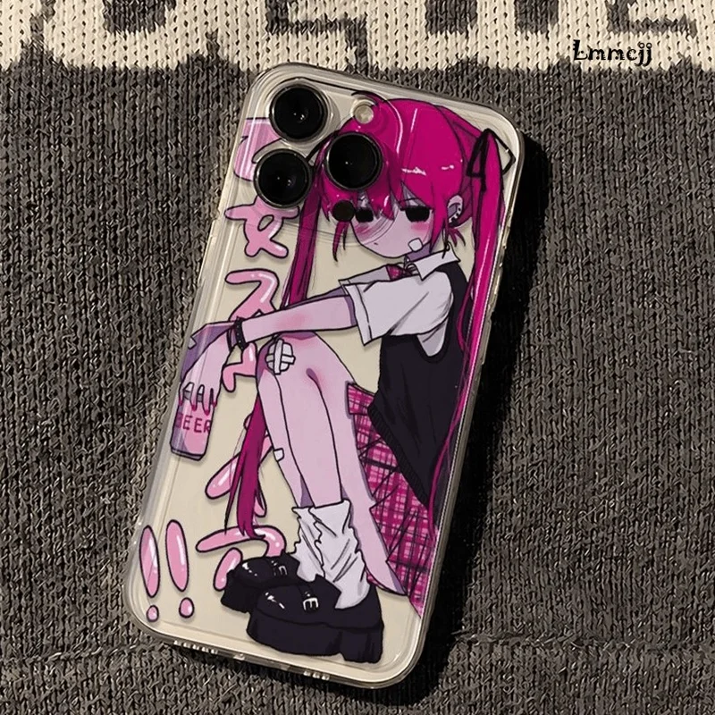 Lmmcjj Japanische Cool Girl Handyhülle für iPhone 15 13 Mini