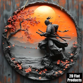 Kampfkunst-Schild 8x8 Zoll, 2D Flache Runde Dekorative Plakette für Bar, Café, Zuhause, Büro
