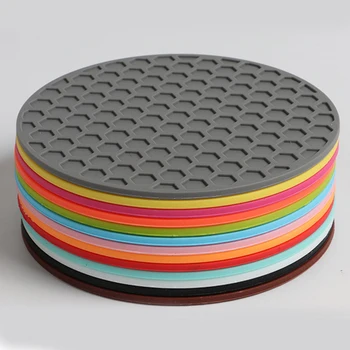 Runde Untersetzer Tasse Matten Kaffee Getränke Silikon Tee Tasse Halter Verdickt Anti-slip Wärme Verdickte