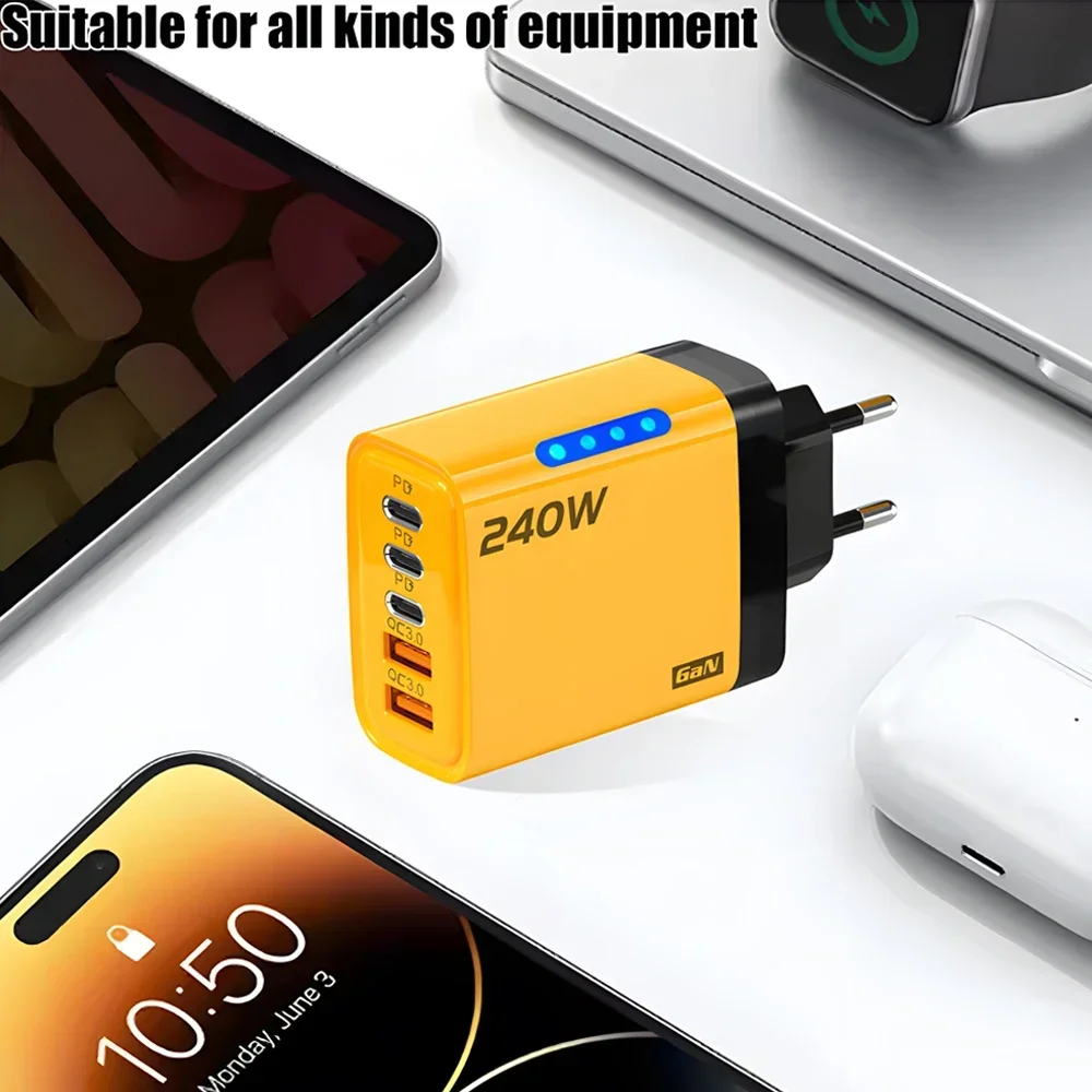 5 Ports USB C PD Ladegerät Quick Charge 3.0 Typ C USB Telefon – Bild 3