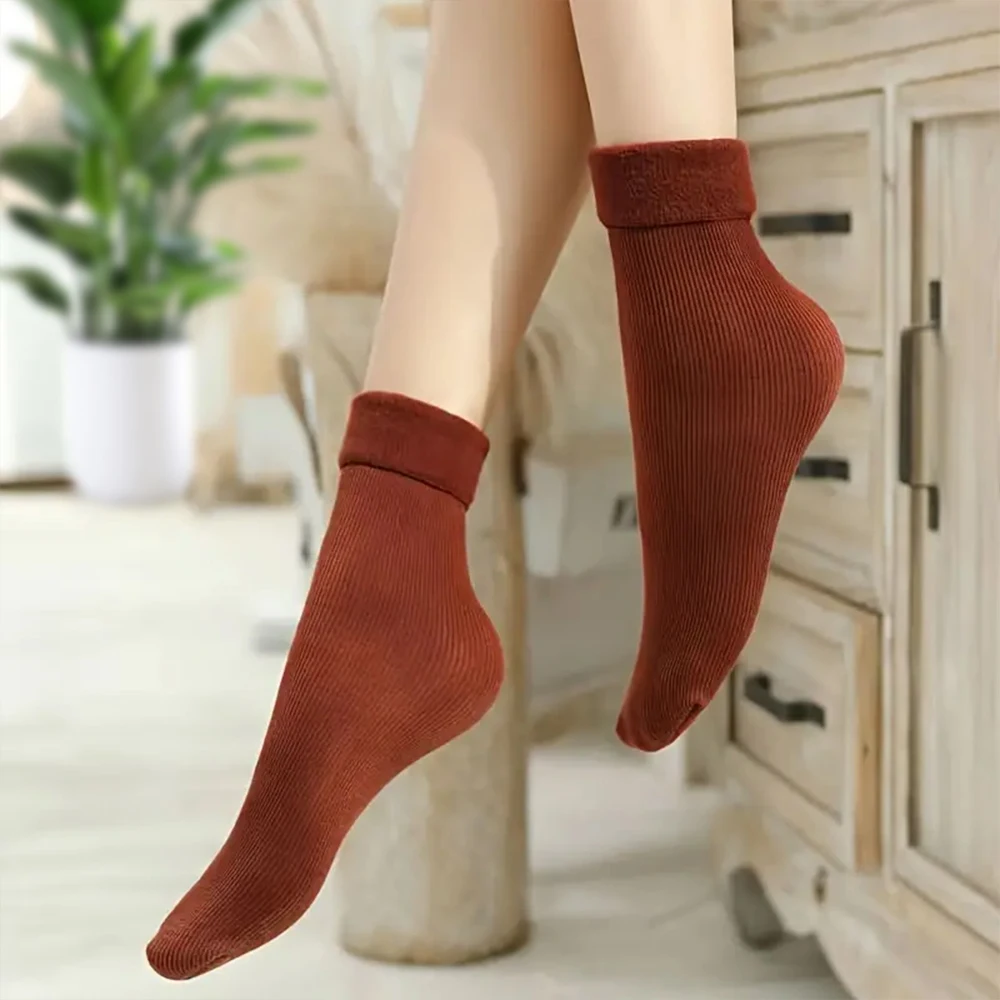 4 Paar Winter-warme, solide Damensocken, verdickte – Bild 6