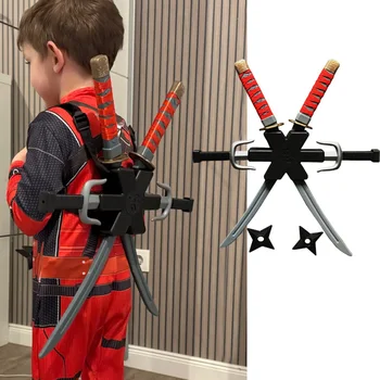 1:1 Ninja Set Halloween Kinder Japanische Samurai Cosplay Spielzeug Messer Set Dart Spielzeug Modell Geschenke