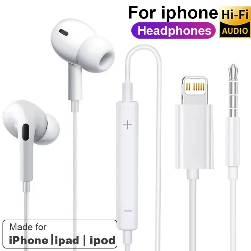 Kabelgebundene In-Ear-Kopfhörer mit Lightning-Stecker für
