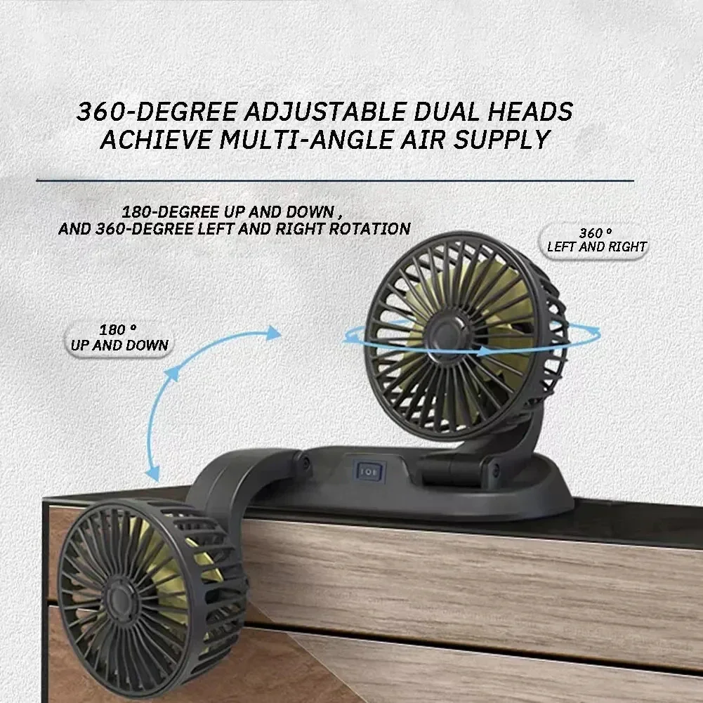 Mehrspannungs-Autoventilator |   USB-Kühler mit zwei Köpfen | – Bild 5
