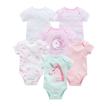 Viel Baby-Kleidung für Mädchen, Gastronomie, Baumwolle, kurzärmelig, Mädchen-Body, 0-12 Monate, Neugeborene
