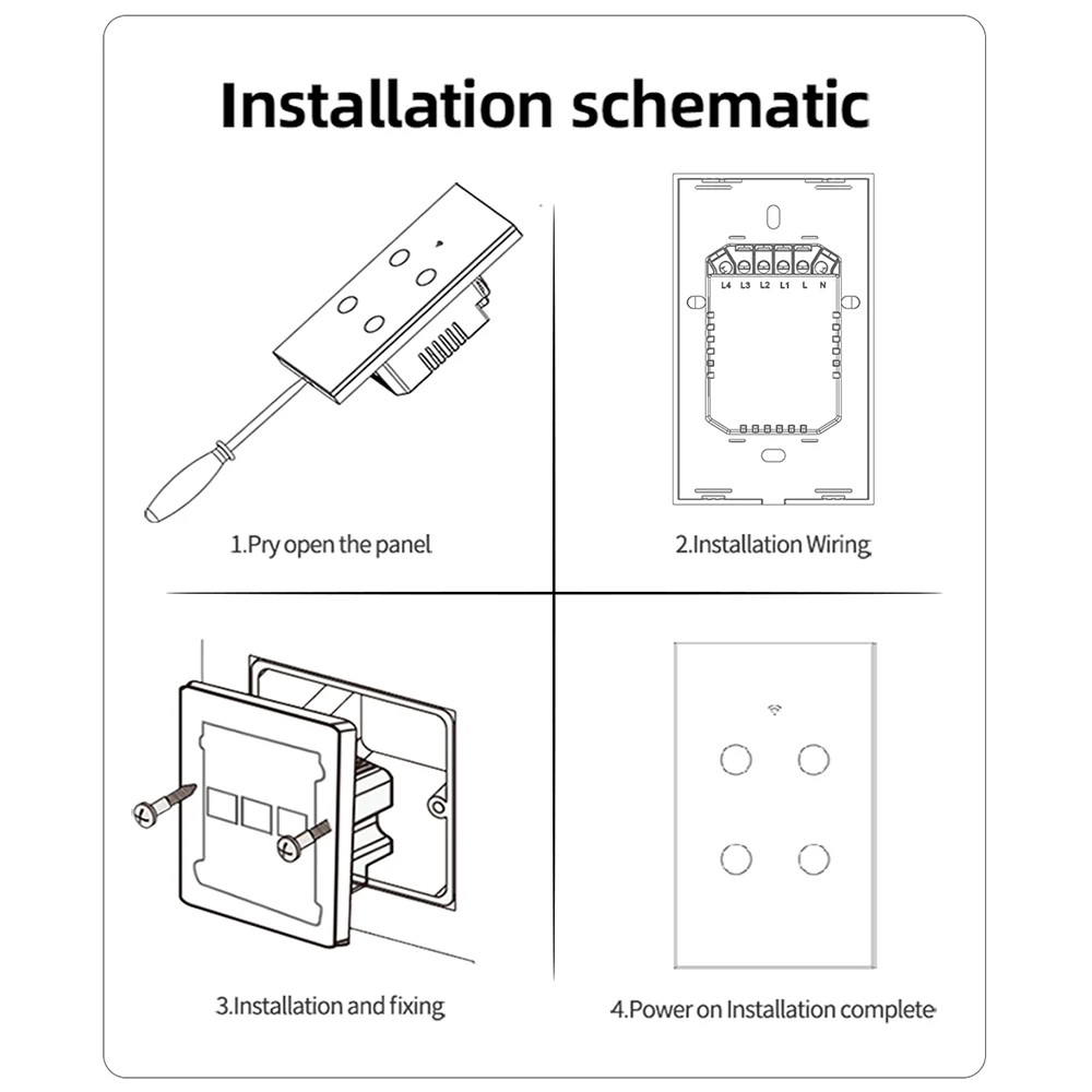 US WiFi Smart Touch-Lichtschalter, kompatibel mit Alexa und – Bild 6