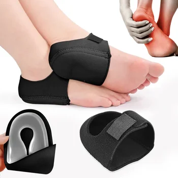 Plantarfasziitis Fersensporn Fußstütze mit U-förmigen Silikongel-Fersenschalen zur Fersenschmerzlinderung