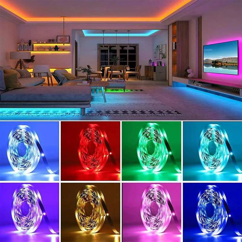 RGB-LED-Streifenlichter, 5 m, 10 m, 20 m, 30 m, LED-Raumlicht – Bild 2
