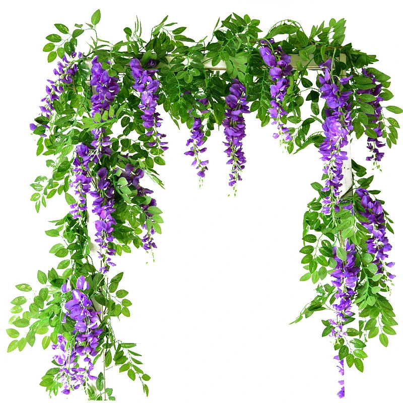 7ft 2m Blumenschnur Künstliche Glyzinienranke Girlande