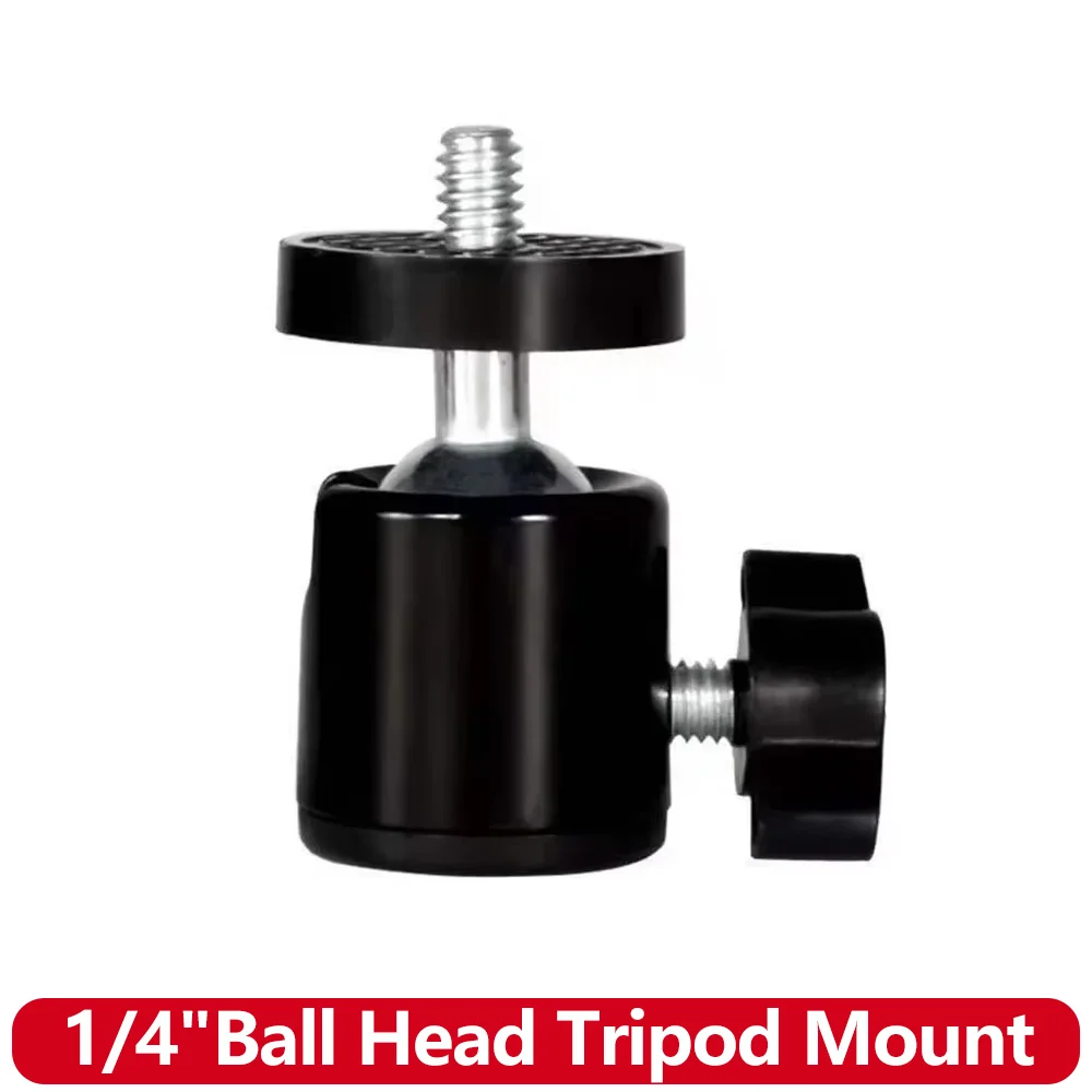 1/4" drehbarer Mini-Kugelkopf-Stativhalterungsadapter für