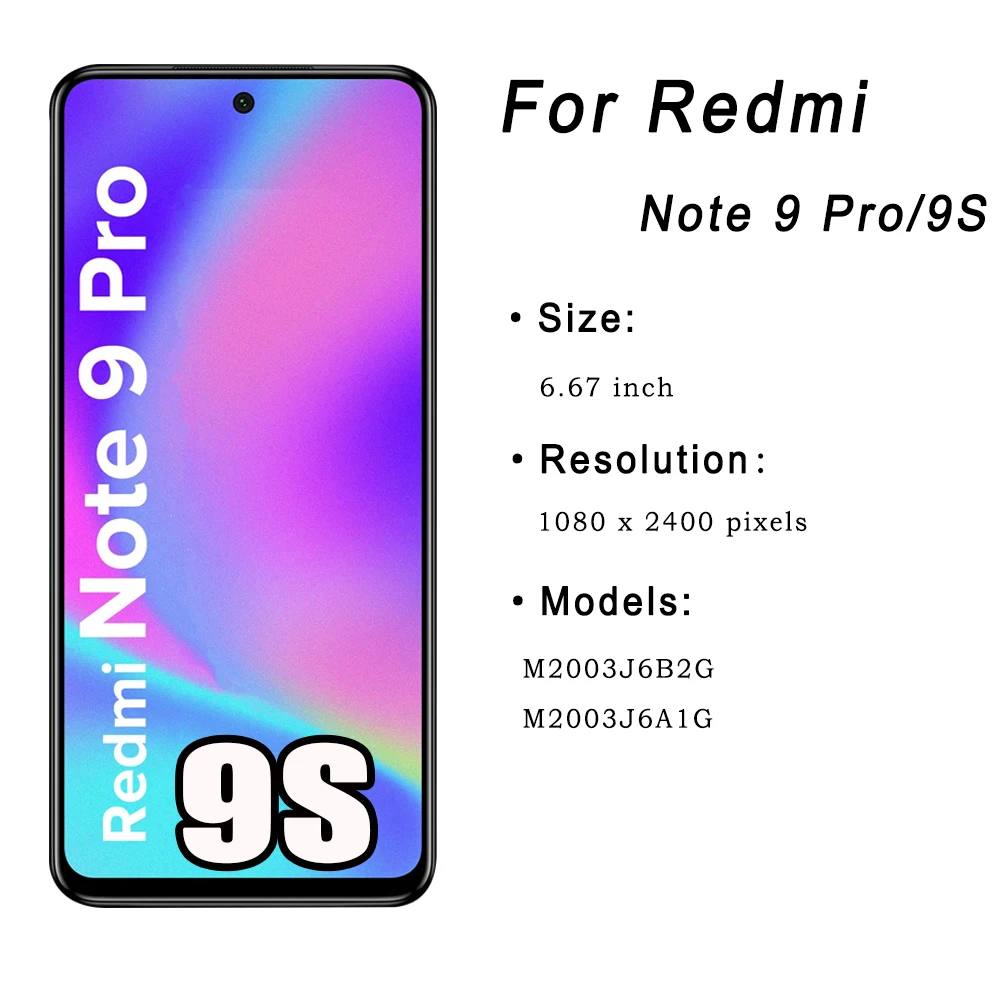 Display für Xiaomi Redmi Note 9 Pro LCD M2003J6B2G – Bild 2