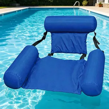 Faltbare Aufblasbare Matratze für Wasserspaß Schwimmbad-Hängematte Liegestühle Wassersport-Pool-Schwimmkissen