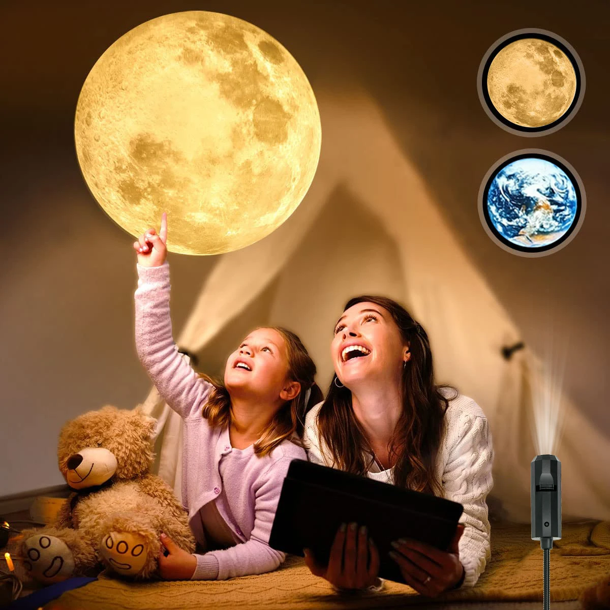 USB-Decke Mond Erde Projektion Atmosphäre Licht – Bild 2