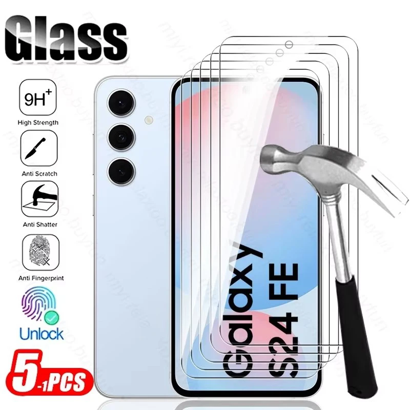 5–1 Stück 9H Premium gehärtetes Glas für Samsung Galaxy S24