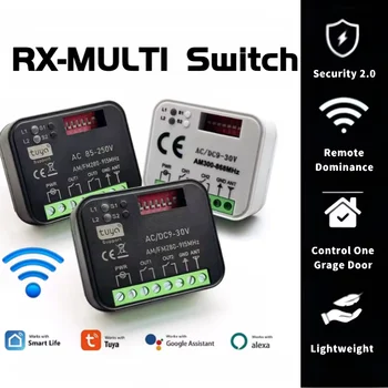 RX MULTI Tuya 300-868MHz WLAN Smart Switch Modul 2-Kanal 433MHz 868MHz Garagentor Fernbedienung Empfänger